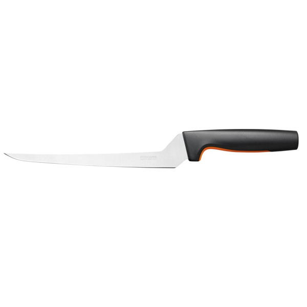 Кухонний ніж філейний Fiskars Functional Form, 21.6см, нержавіюча сталь, пластик, чорний