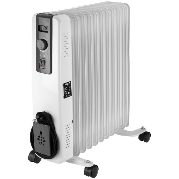 Обігрівач оливний Neo Tools, 30м2, 2500Вт, мех. упр-ння, 11 секцій, білий