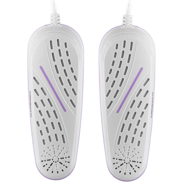 Сушарка для взуття електрична ARDESTO, потужність 10Вт, функція озонування, білий+фіолетовий