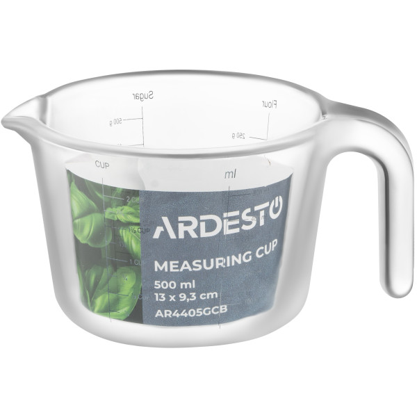 Мірна склянка ARDESTO 0.5л, боросилікатне скло, прозорий