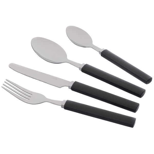 Набір столових приборів ARDESTO Gemini Spoleto, 16 приборів, нержавіюча сталь, пластик, чорний