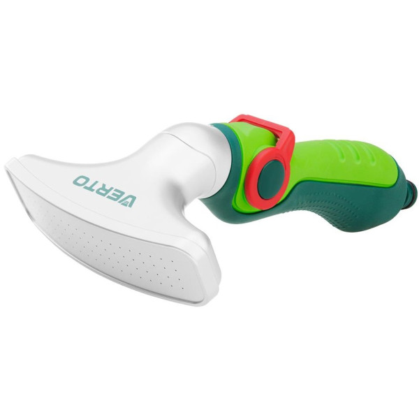 Зрошувач ручний Verto, пістолетний, 1/2"-3/4", широкий, 1 функція, плавне регулювання напору води великим пальцем, тримач двокомпонентний