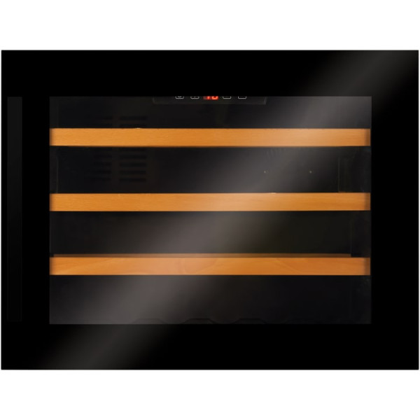 Холодильник Hansa вбудований для вина, 45.5x59х60.8, холод.відд.-63л, зон - 1, бут-28, ST, диспл внутр., чорний