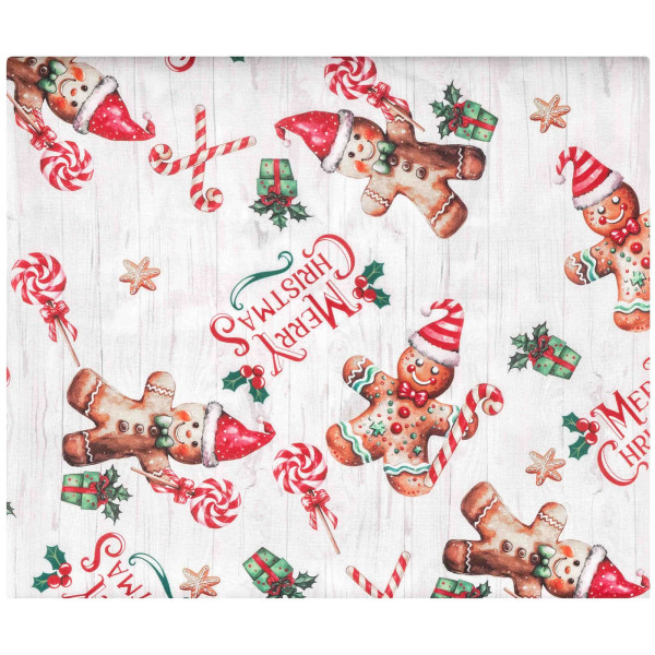 Скатертина ARDESTO Christmas Gingerbread 120х140см, 100% поліестер, червоний