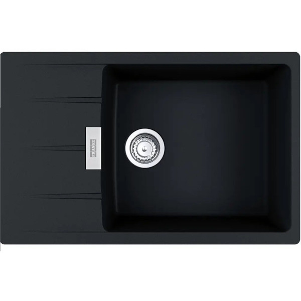 Мийка кухонна Franke Centro, фраграніт, прямокутник, з крилом, 780х500х200мм, чаша - 1, накладна, CNG 611-78 XL , онікс