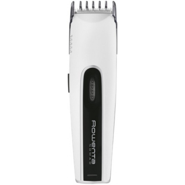 Машинка для стрижки Rowenta Nomad, мережа+акум., роторний мотор, насадок-2, кейс, сталь, біло-чорний