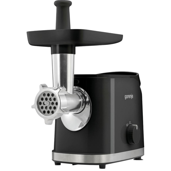М'ясорубка Gorenje, 1800Вт, 2.1кг/хв, 2 решітки, насадка для ковбас, пластик/метал, чорний