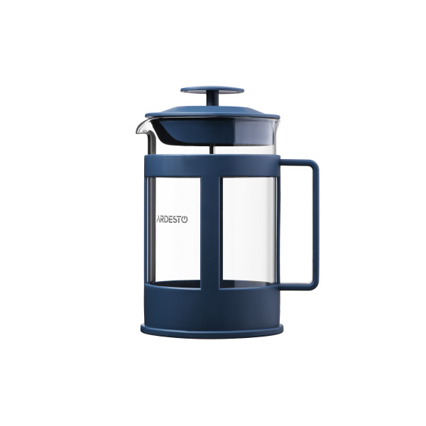 Френч-прес ARDESTO Fresh, 800мл, боросилікатне скло, пластик, прозорий, синій