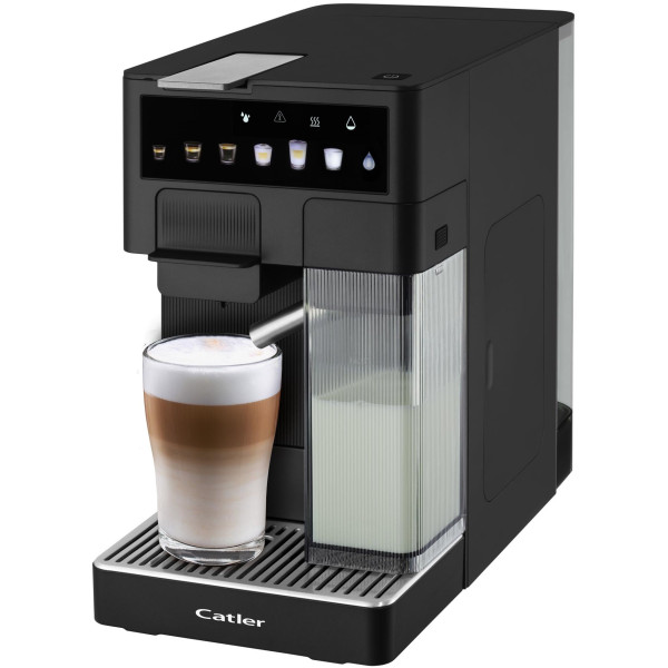 Кавоварка Catler капсульна Renzo 1.6л, капсули, мелена кава, сенсорне керування, автоматичний капучинатор, чорний