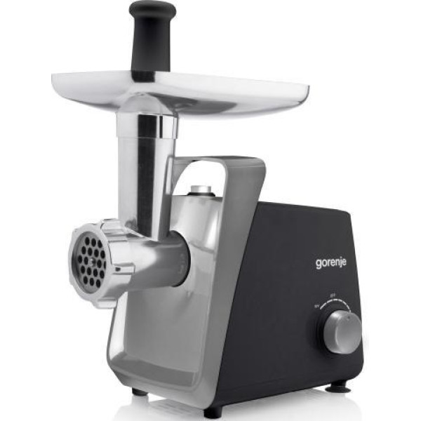 М'ясорубка Gorenje, 1600Вт, 2,2кг/хв, 2 решітки, пластик+метал, чорний