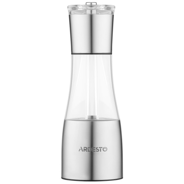 Млинок для солі та перцю 2 в 1 ARDESTO Gemini, 140мл, акрил, нержавіюча сталь, прозорий