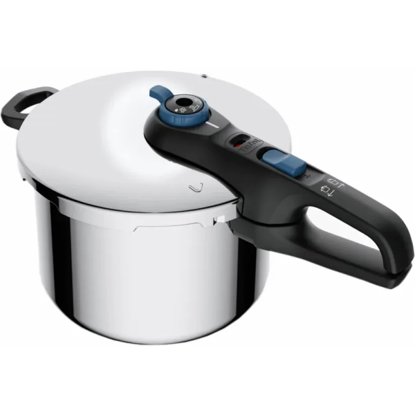 Скороварка Tefal Secure Trendy, 8л, з паровим кошиком, нержавіюча сталь, пластик