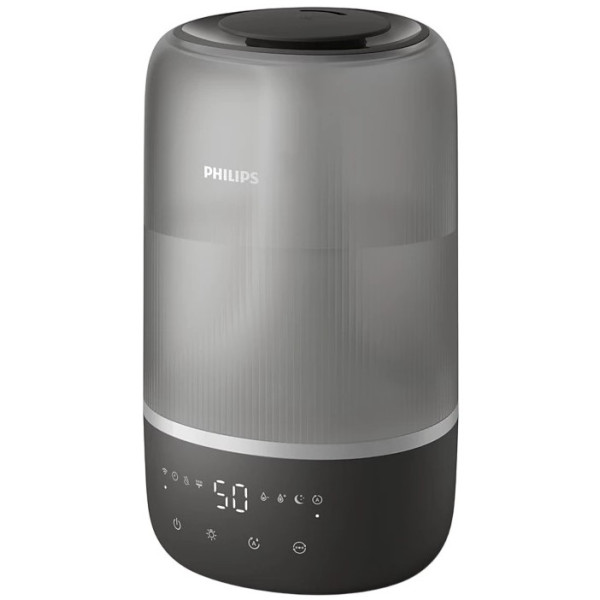 Зволожувач повітря Philips традиційне зволоження Series 1000, 41м2, 3л, 275мл/г, електр. кер-ння, режим сну, нічник, темно-синій