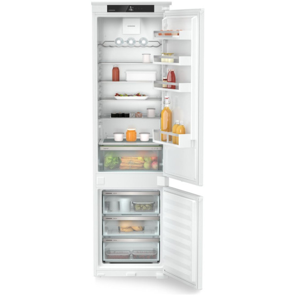 Холодильник Liebherr вбудований з нижн. мороз., 193.8x54.1х54.6, холод.відд.-215л, мороз.відд.-70л, 2дв., D, NF, диспл внутр., білий