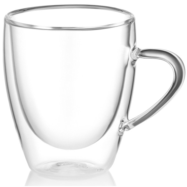 Набір чашок з ручками і подвійними стінками ARDESTO, 150мл, 2шт, боросилікатне скло, прозорий
