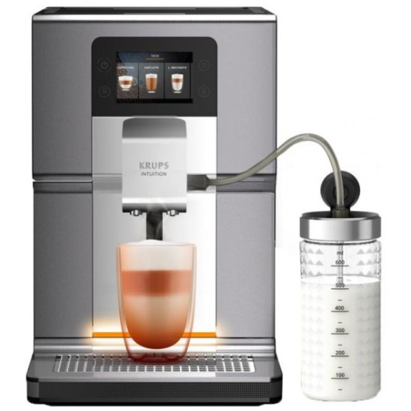 Кавомашина Krups Intuition Preference 3л, зерно, автомат.капучинатор, авторецептів - 8, сіро - чорний