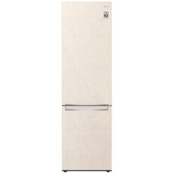 Холодильник LG з нижн. мороз., 203x60х68, холод.відд.-277л, мороз.відд.-107л, 2дв., E, NF, інв., диспл внутр., зона св-ті, бежевий