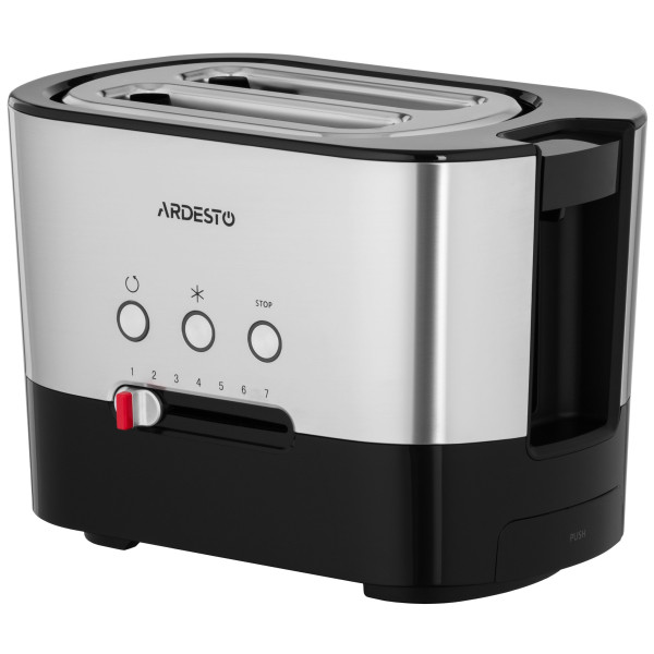 Тостер ARDESTO Steel Collection 1000Вт, метал/пластик, сріблясто-чорний
