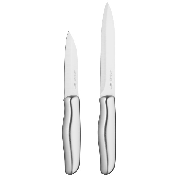 Набір ножів ARDESTO Gemini Gourmet, 2 предмети, нержавіюча сталь, пластик, сірий