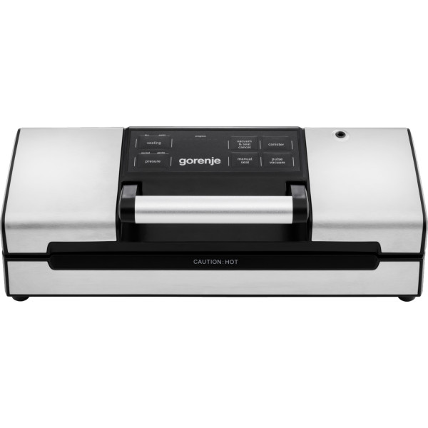 Вакууматор Gorenje для пакетів, 120Вт, 30см, електронне керування, +10 пакетів, нерж, чорний