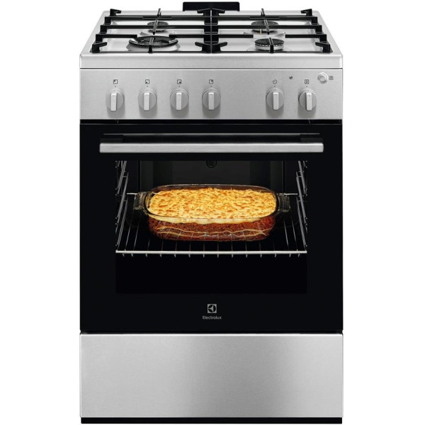 Плита Electrolux газова, 59л, 60x60см, чавун, нерж