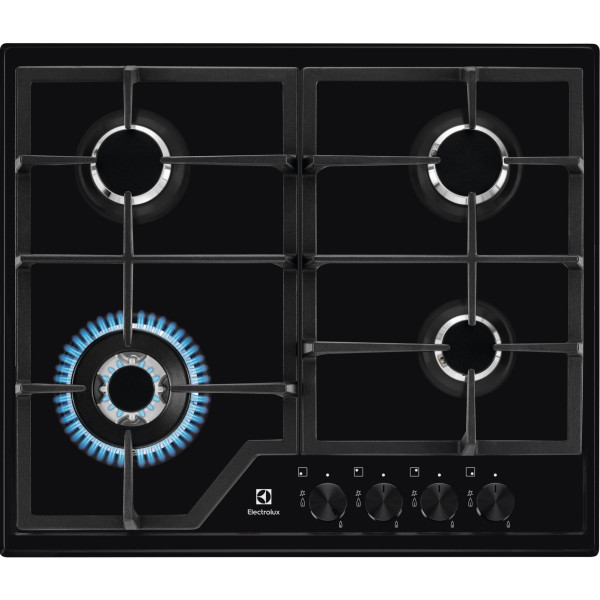 Варильна поверхня Electrolux газова, 60см, чавун, чорний