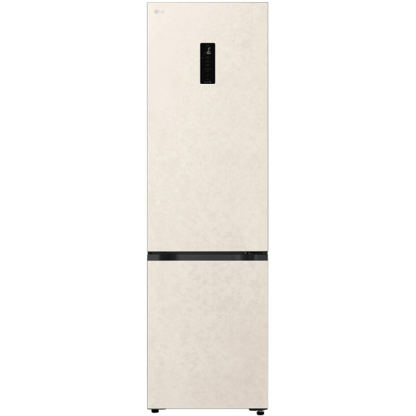 Холодильник LG з нижн. мороз., 203x60х68, холод.відд.-262л, мороз.відд.-113л, 2дв., E, NF, інв., диспл зовн., Fresh Сonverter, бежевий