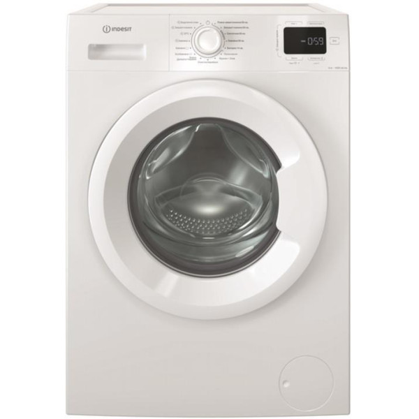 Пральна машина Indesit фронтальна, 6кг, 1000, A+++, 44.6см, дисплей, пара, інвертор, білий