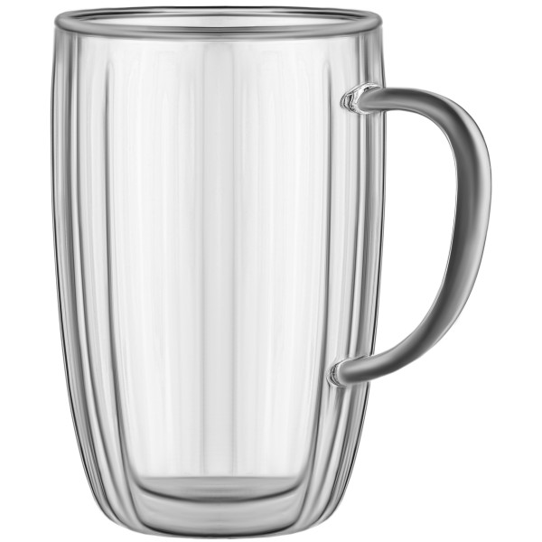 Набір чашок з ручками і подвійними стінками ARDESTO 350мл, 2шт, боросилікатне скло, прозорий