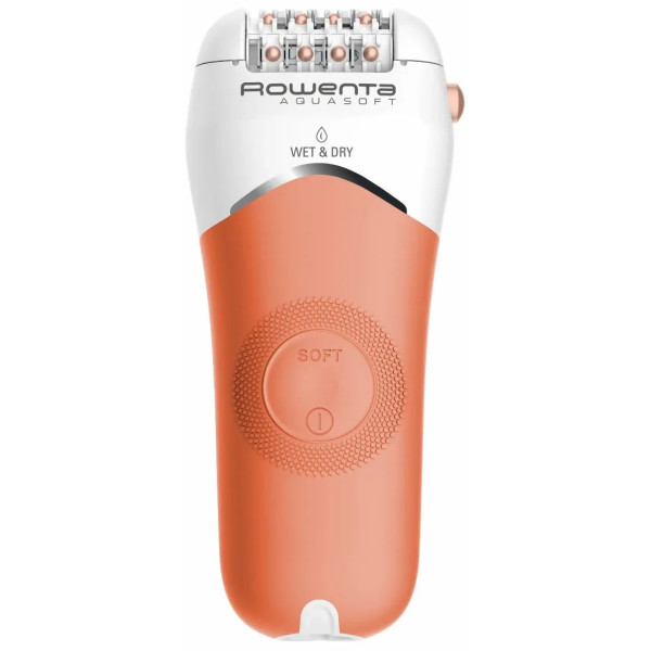 Епілятор Rowenta Aquasoft Wet&Dry пінцетний, акумуляторний , пінцет.-24, волог.+сух., насадок-3, кораловий