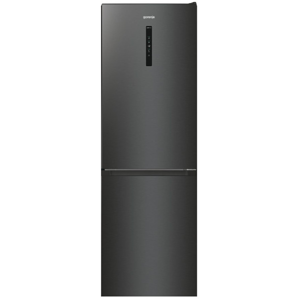 Холодильник Gorenje NRK619EABXL4 з нижн. мороз. камерою, 185х60х60см, 2 дв., Х- 204л, М- 96л, A+, NoFrost Plus, Fresh zone, чорний