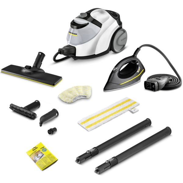 Пароочисник Karcher SC 5 EasyFix Iron, 2250Вт, 1500мл, 4.2Бар, праска,швабра, білий