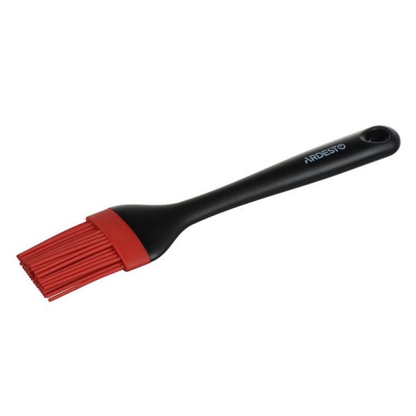 Пензлик ARDESTO Golden Brown, 25см, силікон, пластик, чорно-червоний