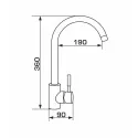 Змішувач GRANADO Elche LUX Inox