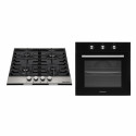 Комплект Духова шафа електрична GEO 62-0200 black + Варильна поверхня газова GGH 612-104 black glass