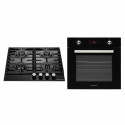 Комплект Духова шафа електрична GEO 62-1310 black + Варильна поверхня газова GGH 62-104 black glass