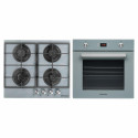 Комплект Духова шафа електрична GEO 62-1310 grafito + Варильна поверхня газова GGH 62-104 grafito glass