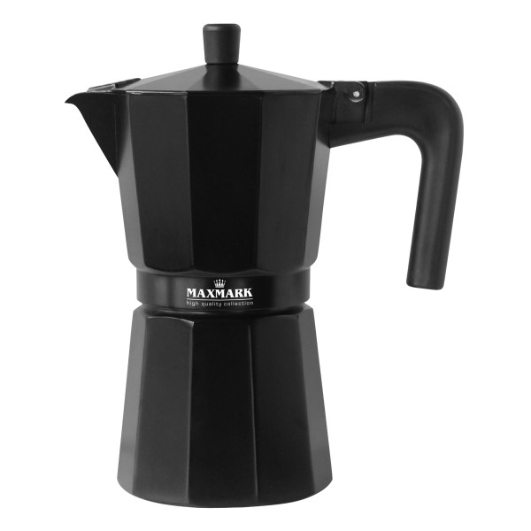 Гейзерна кавоварка 300 мл, на 6 чашок, алюмінієва