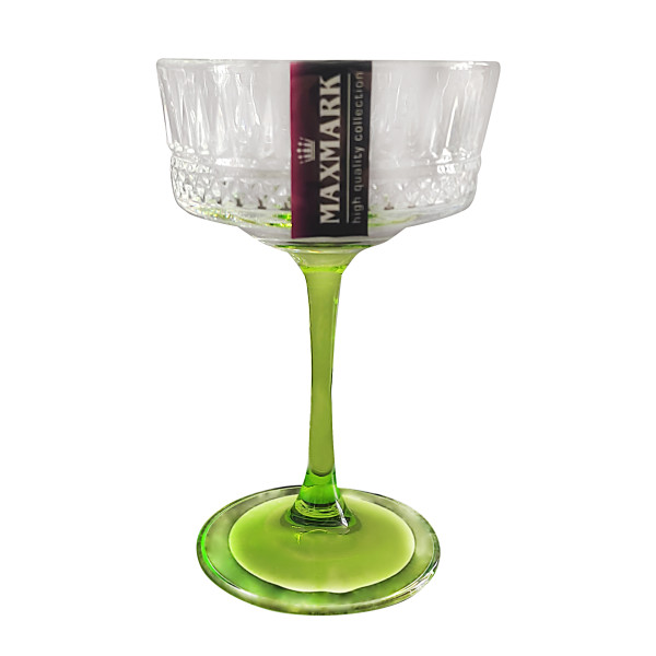 Бокал для шампанського Funny Green, 290 мл, 1 шт., ніжка зелена
