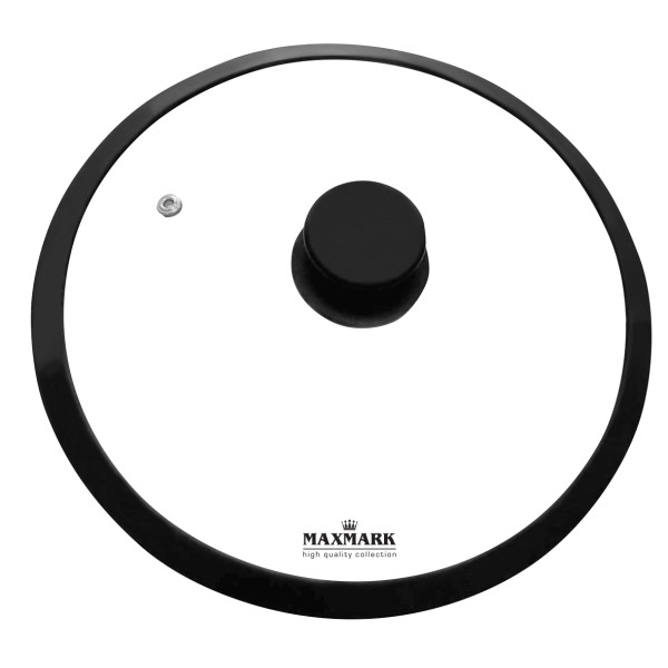 Кришка скляна 26 см із силіконовим обідком