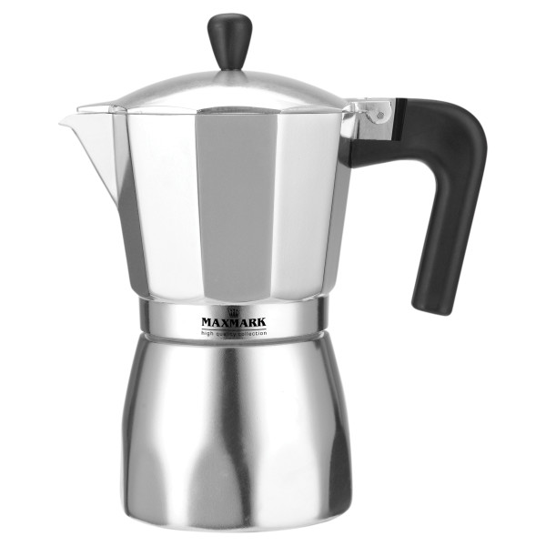 Гейзерна кавоварка 450 мл, на 9 чашок, алюмінієва