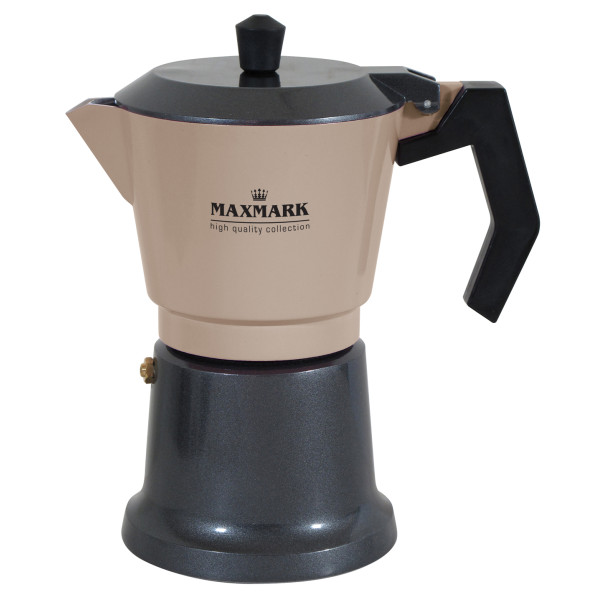 Гейзерна кавоварка 300 мл, на 6 чашок, алюмінієва