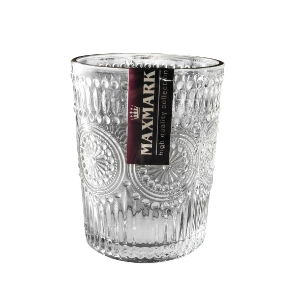 Склянка низька Flower, 265 мл, 1 шт., прозорий із золотим обідком