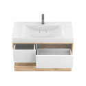 Тумба підвісна DUO Дуб Канзас з умивальником FLY 1000
