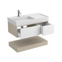 Тумба підвісна DUO Кашемір з умивальником SOUL 1000