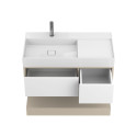 Тумба підвісна DUO Кашемір з умивальником SOUL 1000