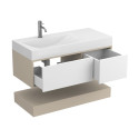 Тумба підвісна DUO Кашемір з умивальником VIOLA 1000 L