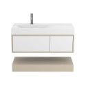 Тумба підвісна DUO Кашемір з умивальником VIOLA 1000 L