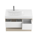 Тумба підвісна DUO Кашемір з умивальником VIOLA 1000 L