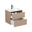 Тумба підвісна NATURA капучіно, з умивальником JESSEL 600